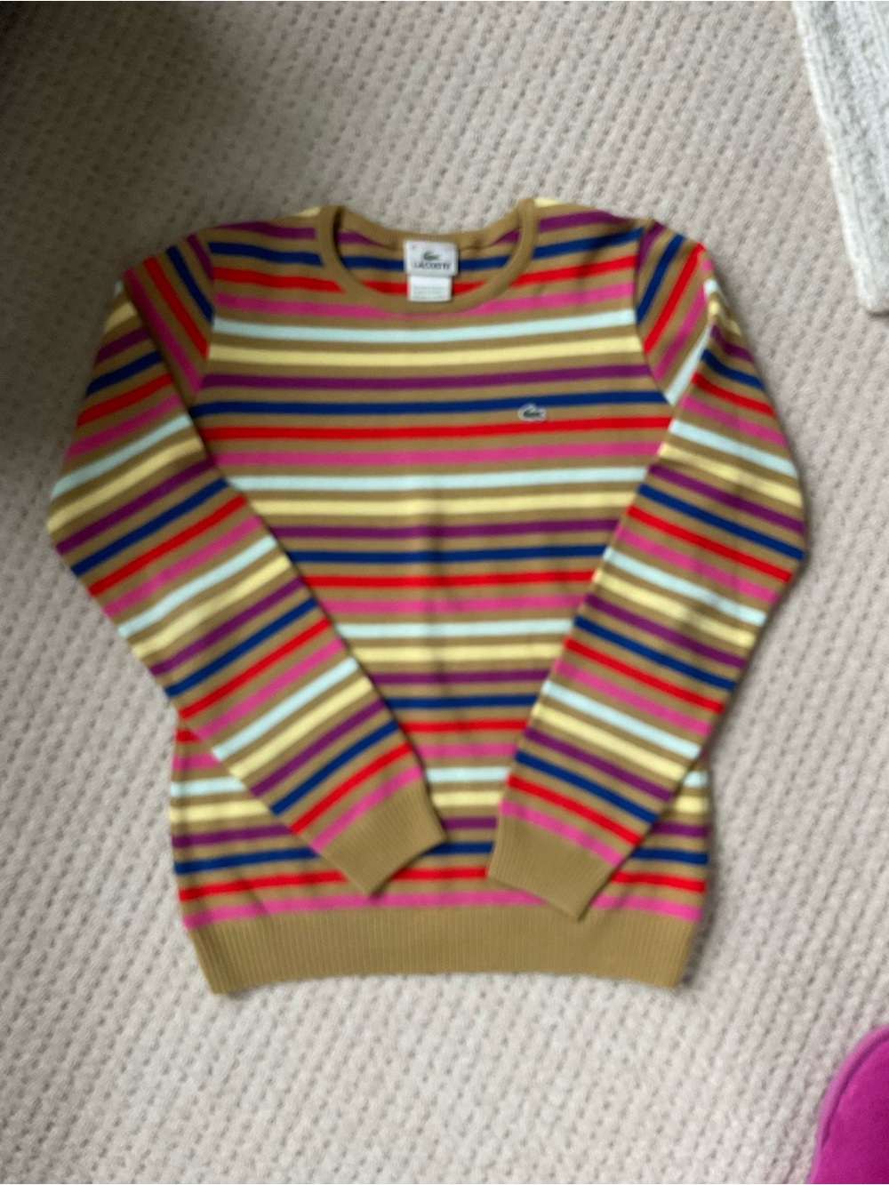 Lacoste Women's Striped Crewneck Sweater
